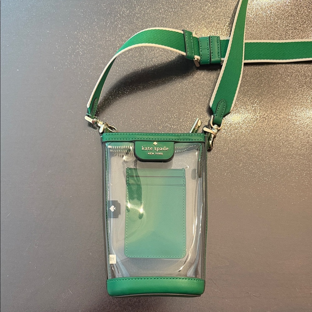 Kate Spade Green and Clear Crossbody Bag